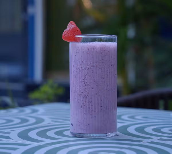 Fresh strawberry milkshake