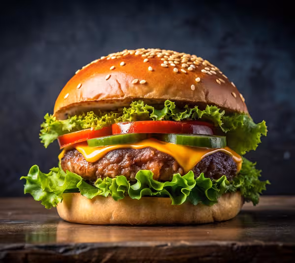 Juicy cheeseburger